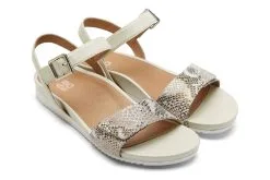 Abeo Britta -women shoes shop Abeo Britta Off White Natural Snake Print 7